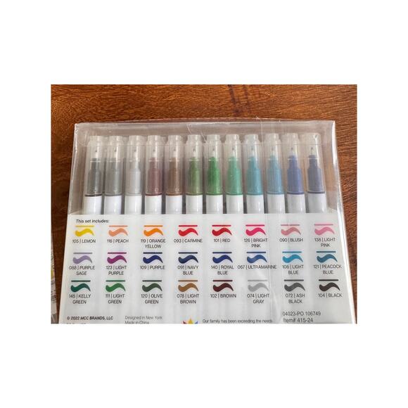 KINGART Studio Twin-Tip Sketch Marker Set 24 Unique & Vivid Colors Fine Tip NEW - Picture 4 of 4